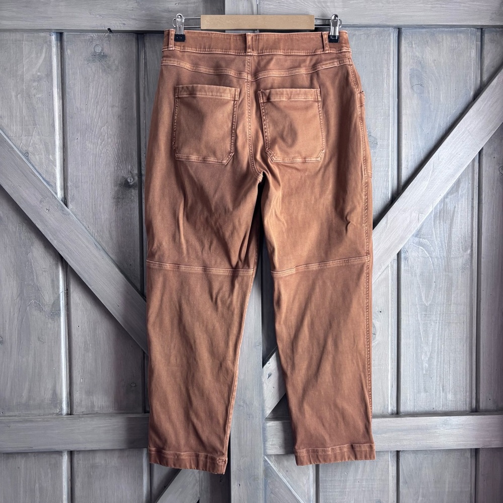 Women’s SPANX Pants STRETCH TWILL STRAIGHT LEG‎ LARGE fall chestnut nuetral - Picture 6 of 12